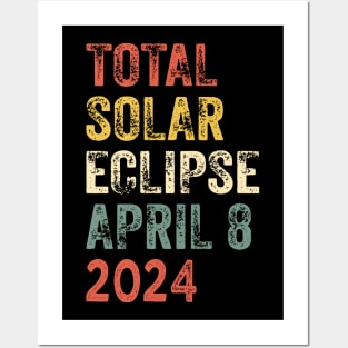 Total Solar Eclipse April 8 2024 3 Posters and Art